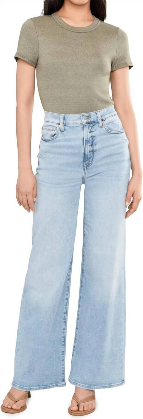 NEW DAZE far out high rise wide leg jeans in blooming vintage